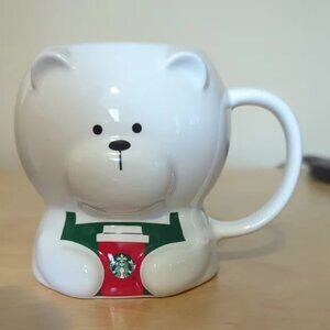 Starbucks small Bearista White Mug Brand New